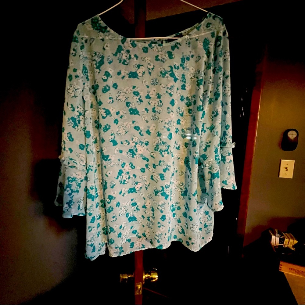 Lane Bryant floral dress shirt - size 24